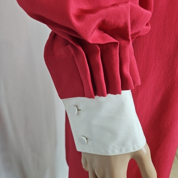 Fendi Women's Red Off the Shoulder Silk Dress Size 38 (Size 2) - Picture 5 of 9